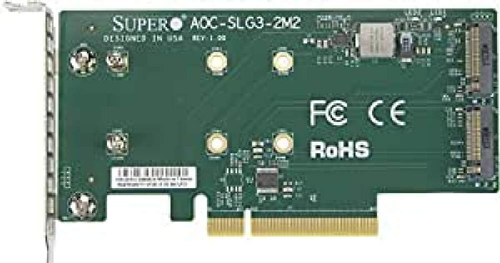 Supermicro AOC-SLG3-2M2 PCIe Add-On Card for up to