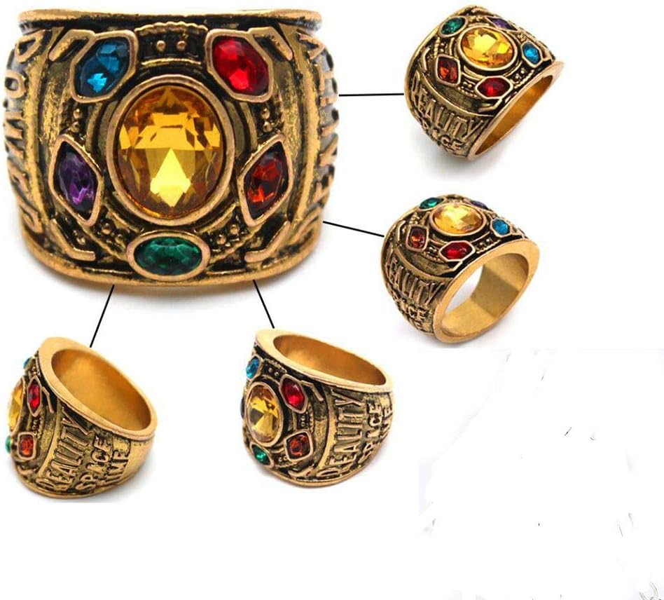 Hot Avengers Infinity War Thanos Golden Gauntlet Metal Ring Costume Accessory