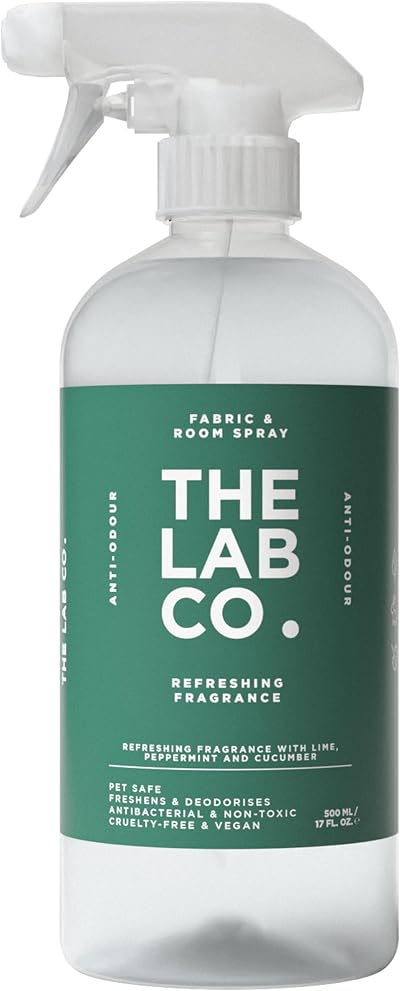 The Lab Co. Fabric & Room Spray 500ml | Anti-Bacterial | Lime Peppermin Cucumber