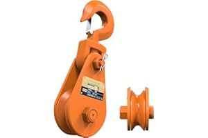 SENKEYFE 4 Ton Snatch Block with Hook, 4.5" Sheave for 1/2" Inch Wire Ropes,Heavy Duty Snatch Block Pulley for Towing, Lifting and Recovery | Tow Truck Rollback Wrecker Car Hauler Winch Accessories