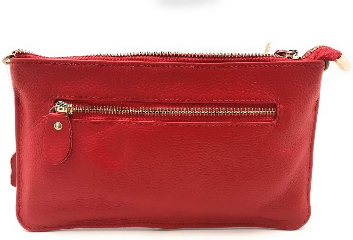Cute messenger leather bag travel organizer fashion Red Size S Amazon