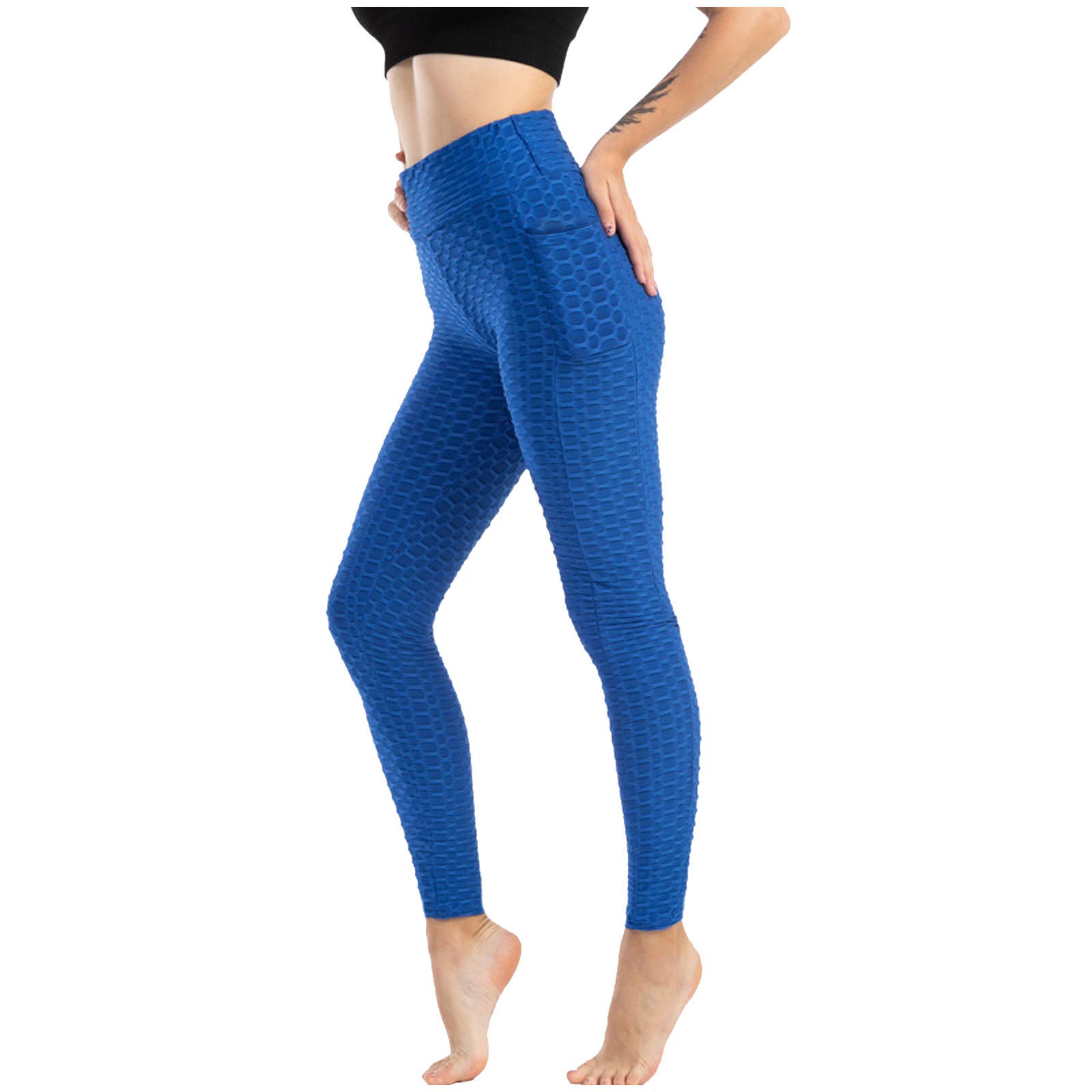 Realdo Famous TIK Tok Leggings, Yoga Pants for Women High Waist Tummy Control Bubble Hip Lifting Workout Running Tights