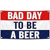 Bad Day To Be A Beer Funny Flag 3x5ft,Funny Tapestry with Brass Grommets For Living Room, Bedroom,University Dormitories,man cave，Porch Indoor,Outdoor,Novelty Parties,events,festivals Decor By UGKIamous