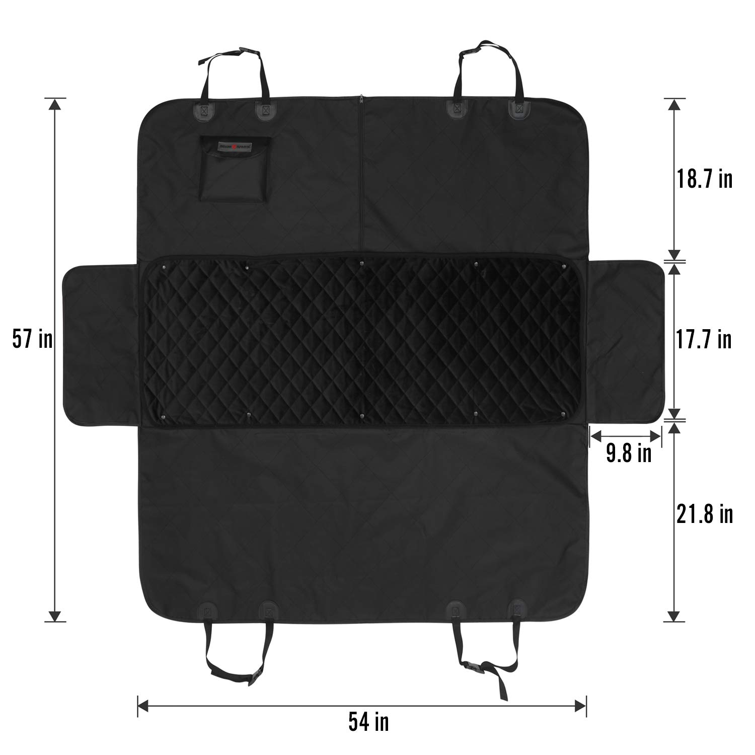 Seven Sparta Universal Dog Car Seat Covers 100% Waterproof Pet Hammock, 53.2\