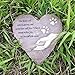 Dog Pet Memorial Stones, Engraved Memorial Small Heart Garden Decoration Stone, Garden Stepping Stone - Pet Footprint, for Garden Decor Dog or Cat, Garden Backyard Marker Pets Grave Tombstone