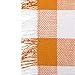 DII Heavyweight Fringed Check Tabletop Collection, Table Runner, 14x72, Pumpkin Spice