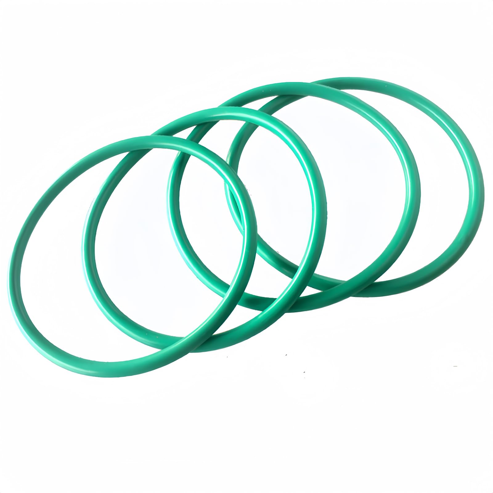 Boxonly 50 PCS O-Rings Fluorine Rubber Washer Round Sealing O Ring 81mm OD 76mm ID 2.5mm Width FKM O Rings Seal Grommets Gasket Green