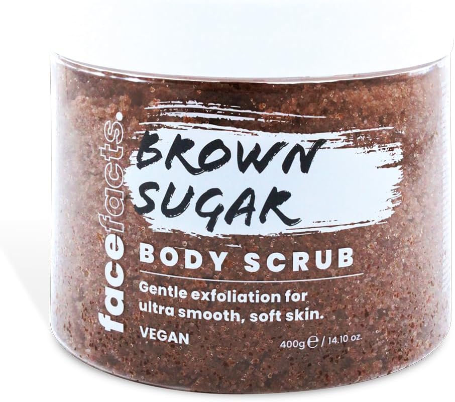 Face Facts Brown Sugar Body Scrub 400g Exfoliates Softens Skin