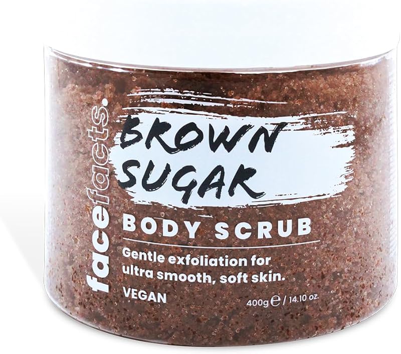 Face Facts Brown Sugar Body Scrub 400g Exfoliates Softens Skin