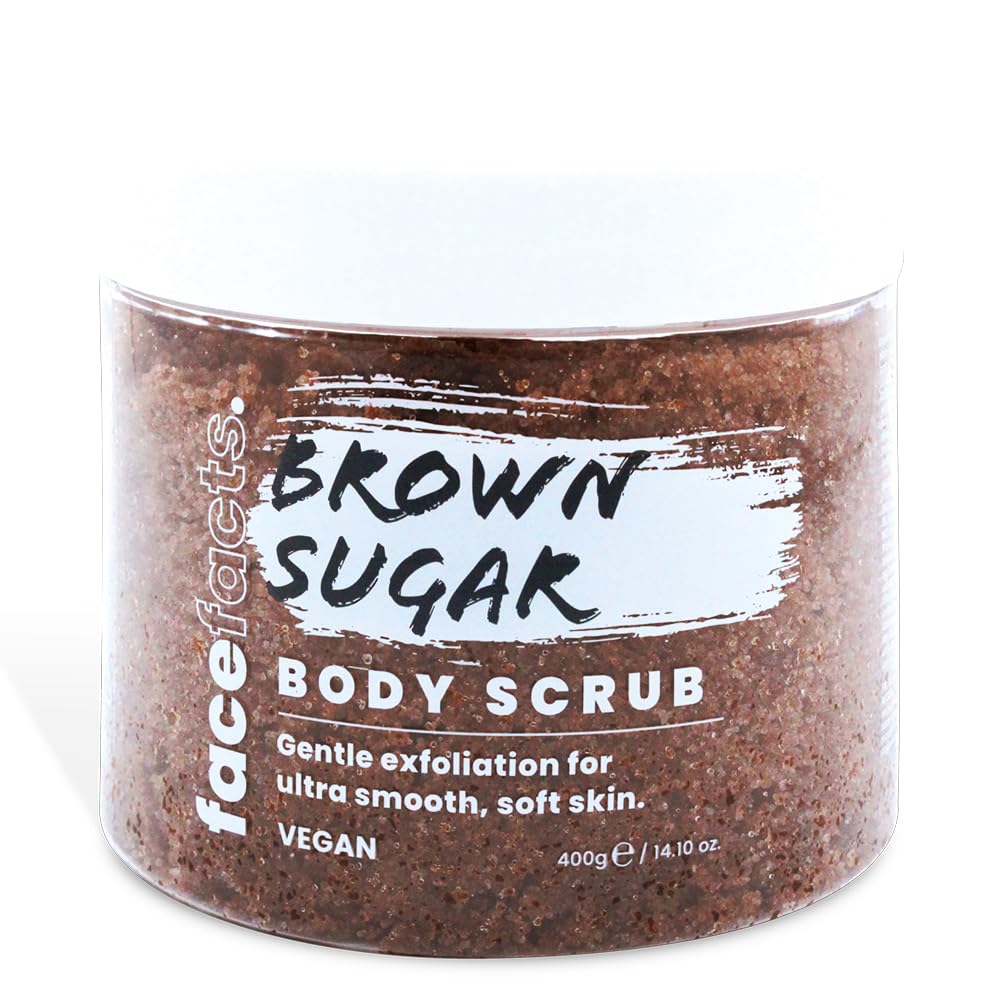Face Facts Body Scrubs | Brown Sugar | Exfoliates + Softens |400g, 400 g (Pack of 1)
