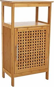 INSTANT D O Mueble de BAMBÚ para el baño - 1 Puerta, 1 estantería, 1