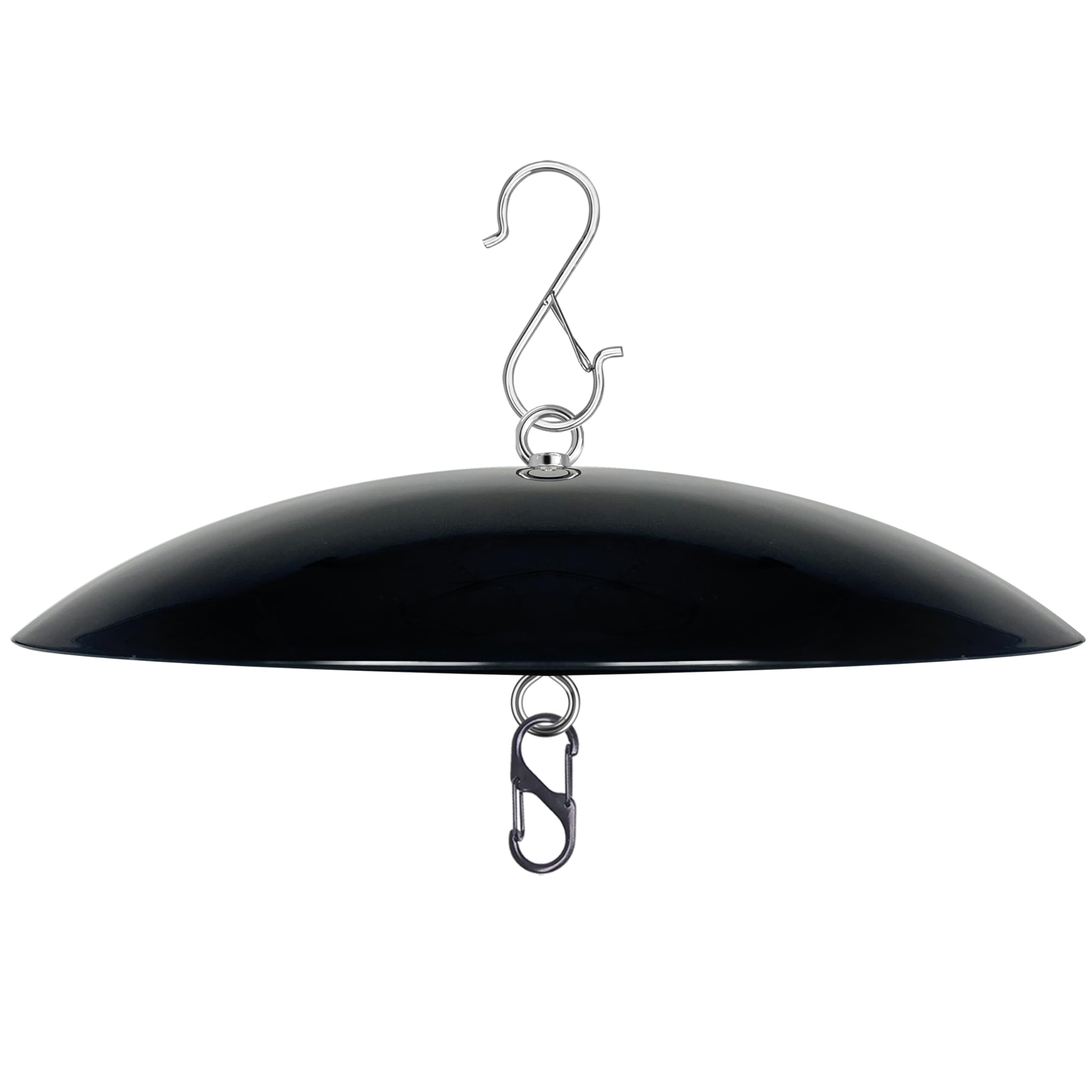 Photo 1 of 13" Bird Feeder Rain Guard, Hummingbird Feeders Shade Dome Cover, Hanging Baffle for Bird Feeder Pole,Smart Birds Feeder Umbrella (Black), 1 Pack