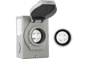 MIARALA 30 Amp Generator Power Inlet Box-NEMA L14-30p Power Inlet Box for 4 Prong Generator Cord,Generator Transfer Switch Ra