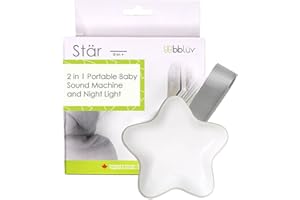 Bblüv - Stär – Portable Night Light Kids & Baby Sound Machine 2 in 1 – 15 Songs – Calming White Noise Machine – Heartbeat or 