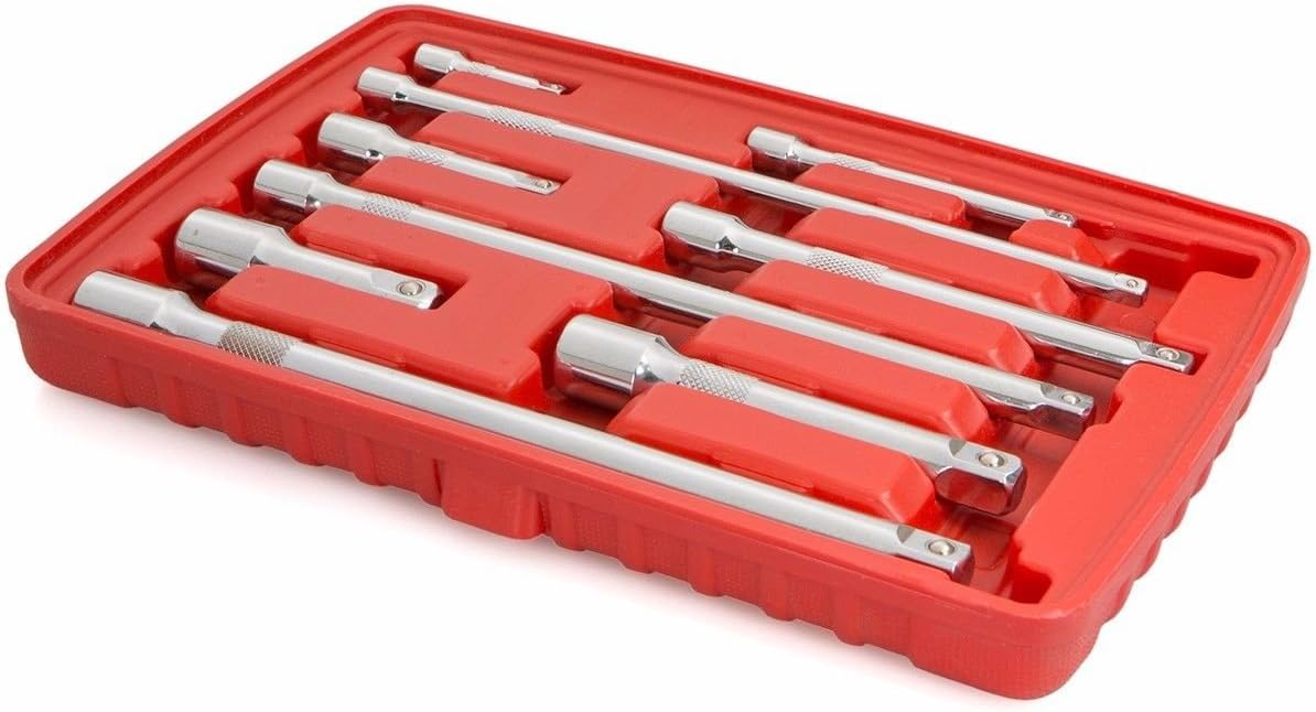 COLIBROX>9pc wobble Socket wrench Bar Extension Tool Set 1/4" 3/8" 1/2