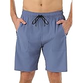 TXJ Sports Men's Athletic Shorts with Zipper Pockets 9" Running Shorts Men Quick Dry Gym Workout Short Lightweight