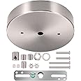Canomo 5 1/8 Inches Single Head Ceiling Lighting Canopy Kit Pendant Light Plate Cover with All Mounting Hardware for Chandelier or Pendant Light (Satin Nickel)