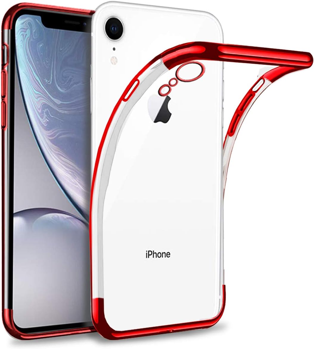 for iPhone xr Case Clear Phone Cases Red,Iphonexr 6.1 inch