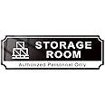 Storage Room Door Sign for Business, Self-Adhesive Durable Modern Storage Room Sticker, UV and Weather Resistant Authorized Personnel Only Signs for Home, Business, Restaurants, Private Area