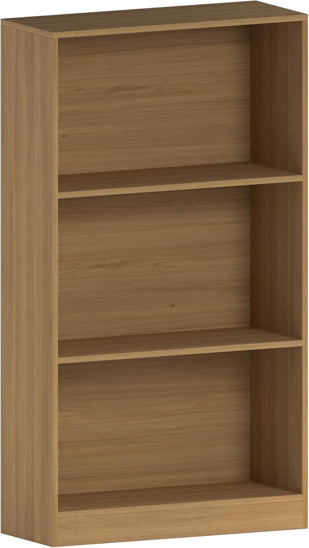 Vida Designs Cambridge 3 Tier Medium Bookcase Oak Wood Shelving Display Unit