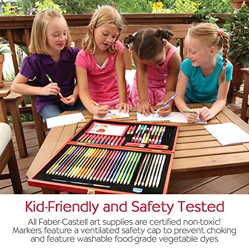 Faber-Castell Young Artist Essentials Gift Set - 64-Piece Premium Quality Art Set for Kids