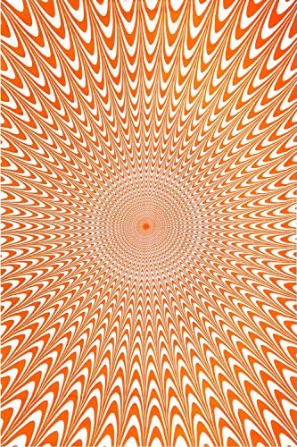 Zest For Life Electric Vibrations Optical Illusion Tapestry Wall Art 80x52 Inches Orange - FREE Sticker Included