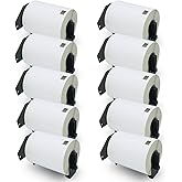 BETCKEY - Compatible Shipping Labels Replacement for Brother DK-1241 (4 in x 6 in), Use with Brother QL Label Printers [10 Rolls/2000 Labels]