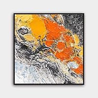 Framed Canvas Wall Art Abstract Canvas Prints Home Artwork Decoration for Living Room,Bedroom - 16x16 inches