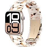 Lerobo Resin Band Compatible with Apple Watch Series 11/10/9/8/7 38mm 40mm 41mm 42mm 44mm 45mm 46mm 49mm,Fashion Lightweight Strap for iWatch Series 6/5/4/SE/Ultra 3 2 1 Wristband Replacement for Women Men