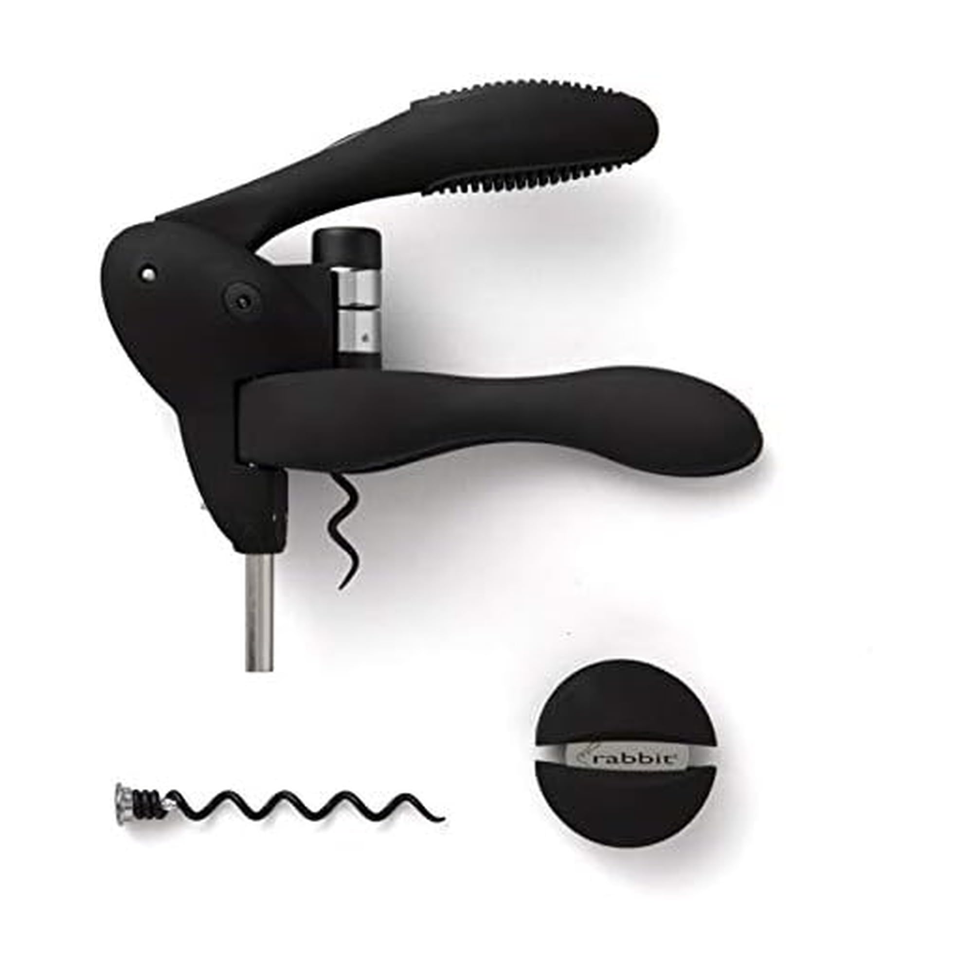 Metrokane Black Rabbit Corkscrew with Cutter