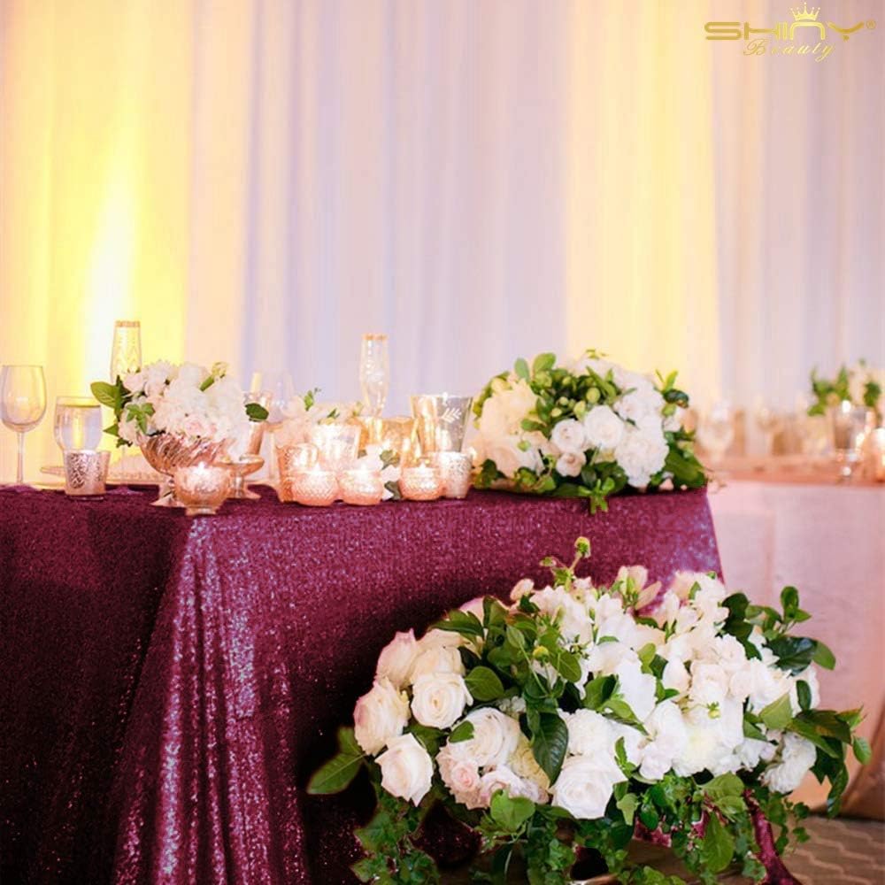 Best table cloth burgundy rectangle