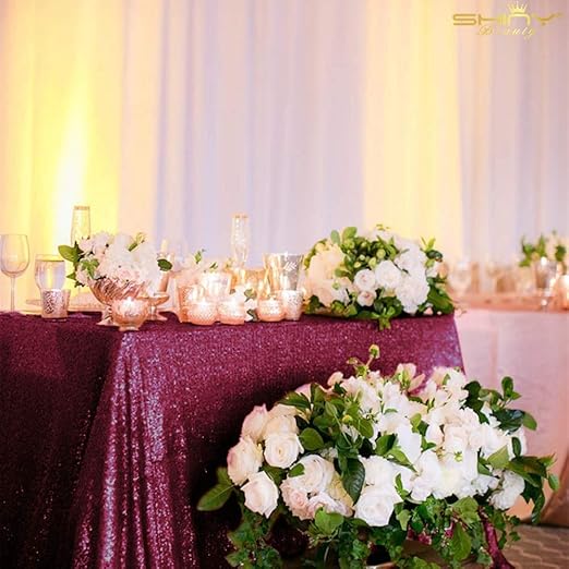 Amazon Com Beautiful Table Cloth Burgundy 60x102 Inch Rectangle