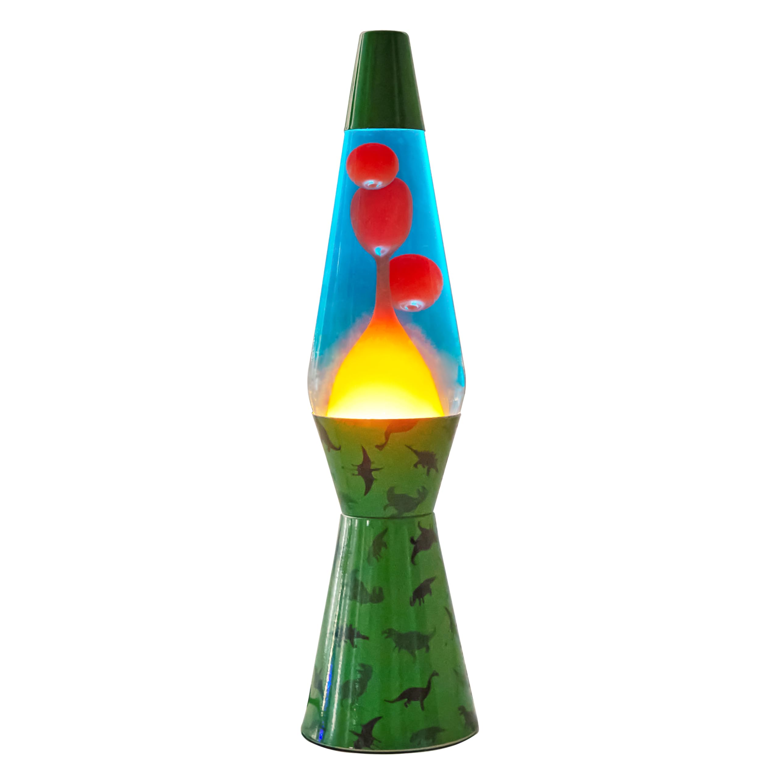Photo 1 of Heritage Kids Dinosaur Printed Base Liquid Volcano Novelty Motion Lamp, 16" H x 4.4" W