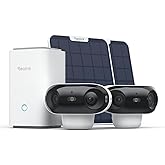 REOLINK 4K Dual-Lens 180° Outdoor Wireless Security Camera, ColorX Night Vision, Solar Cameras with Local Encrypted Storage, 5G/2.4GHz WiFi 6, No Subscription, Home Hub with 2X Argus 4 Pro