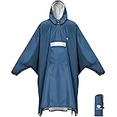 ANYOO Hooded Rain Poncho for Adults Waterproof Lightweight Rain Coat for Men Women Reusable Rain Jacket for Emergency Outdoor