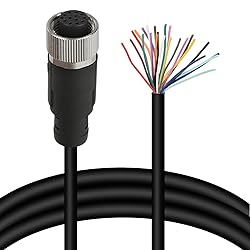 M12 12 Pins Female Connector Cables, Waterproof