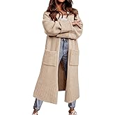 Danedvi Cardigan Sweaters for Women Fall Open Front Knit Cardigans Duster Coat