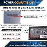 FUDCOCWN 45W Laptop Charger 19.5V 2.31A AC Adapter for HP Stream Pavilion Envy view 5