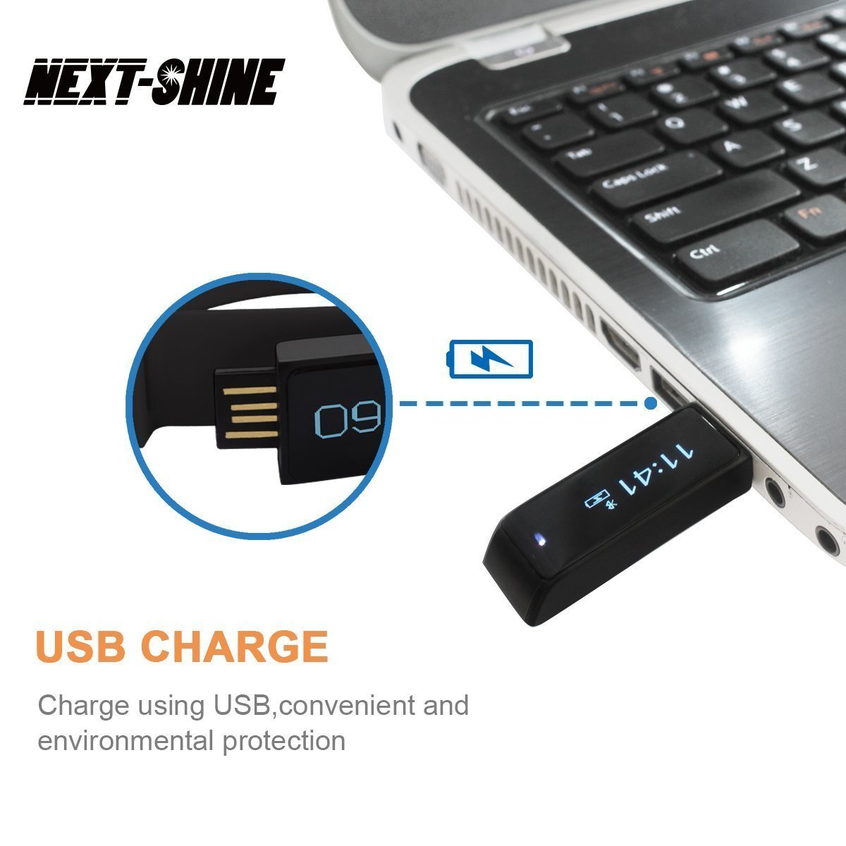 Fitness Activity Tracker Smart Bracelet Next-shine Waterproof Sport Wireless Wristband Pedometer Watch