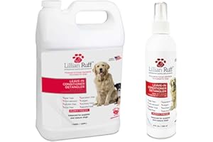 Lillian Ruff Leave-In Dog Conditioner & Detangler Spray - pH Balanced After-Bath No Rinse Hydrating Dog Conditioning Spray - Silky Shine Spray For Dry Skin Itch Relief, Detangling & Dematting (Gallon)