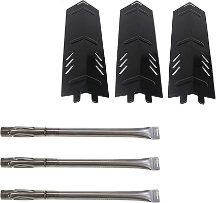 Amazon Com Grill Replacement Parts For Backyard Grill By13 101 001 11 By14 101 001 01 Gbc1429w 3 Pack Heat Plate Shields Burner Tubes Repair Kit For Uniflame Gbc1329wrs U Grill Garden Outdoor