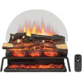 LegendFlame 23" W Free Standing Electric Fireplace Log Set (EF290), Fireplace Insert, Heater 750W/1500W, Crackling Sound, Remote Control