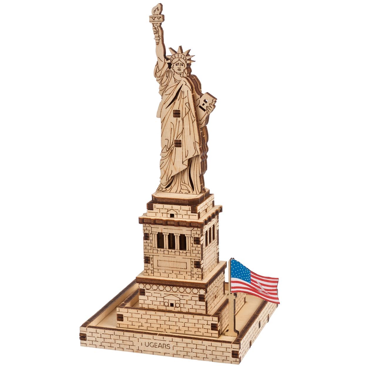UGEARS Statue of Liberty 3d Puzzles for Adults - Model Building Kits Wood Puzzle Hobbies for Men - Rompecabezas 3d Para Adultos - Wooden Model Kit to Build