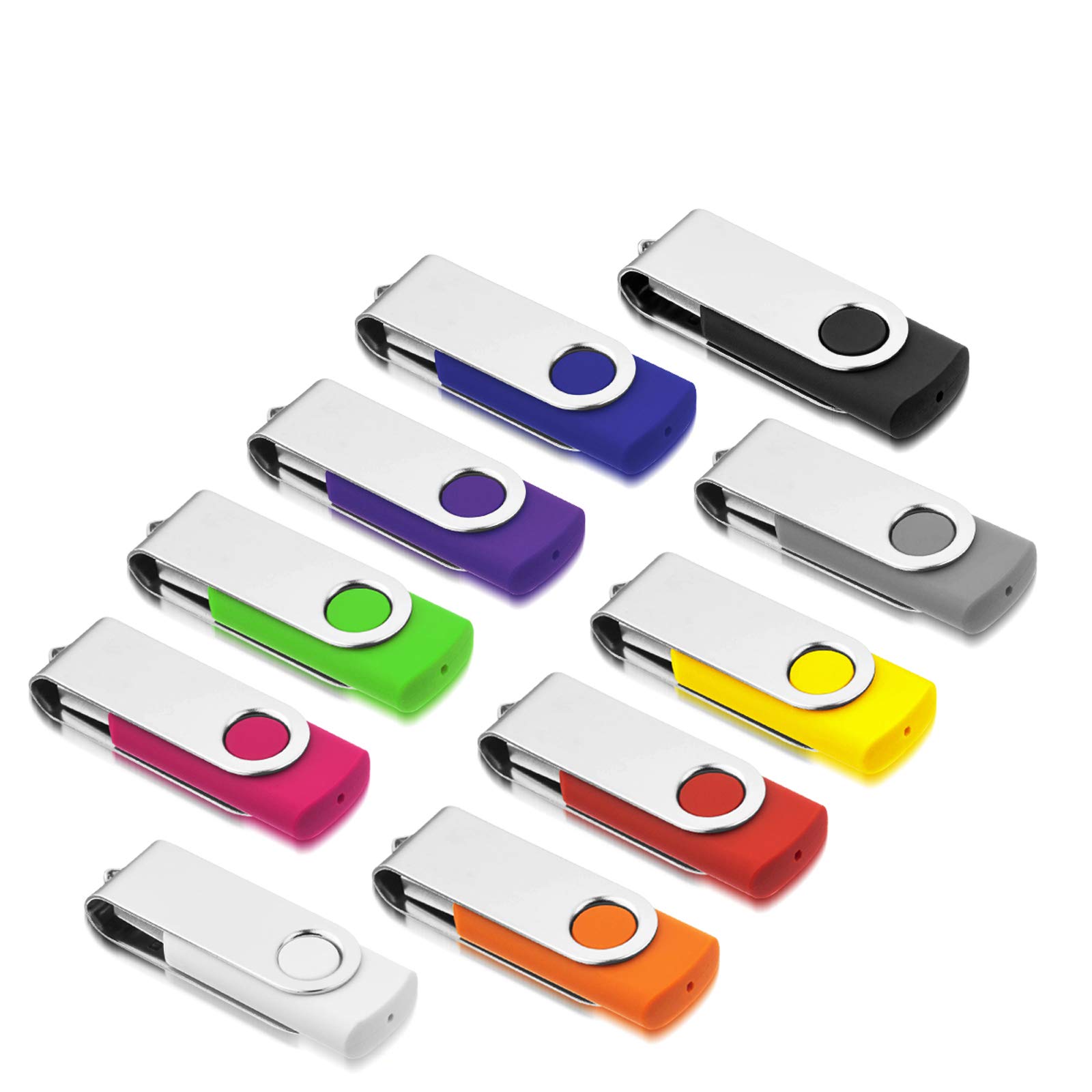 AreTop 10pcs 16GB USB Flash Pen Drive Thumb Disk Memory Stick (10 Colours)