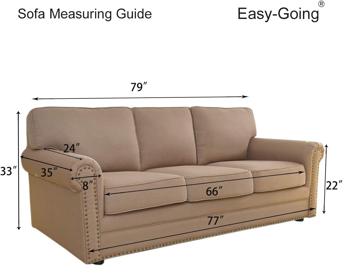Easy-Going Sofa Slipcover Reversible Sofa Cover Water Resistant Couch Cover Furniture Protector with Elastic Straps for Pets Kids Children Dog Cat(Sofa, Gray/Light Gray): Kitchen & Dining