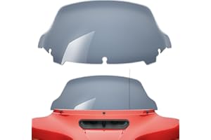 Amazicha 10" Smoke Wave Windshield Windscreen Wind Splitter 14-later Compatible for Harley Davidson Touring Electra Glide Street Glide 2014 2015 2016 2017 2018 2019 2020 2021 2022 2023
