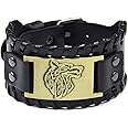 TURTLEDOVE Viking Bracelet Wolf Fenrir - Vintage Nordic Scandinavian Talisman - Gothic Bracelet for Celtic Pagan