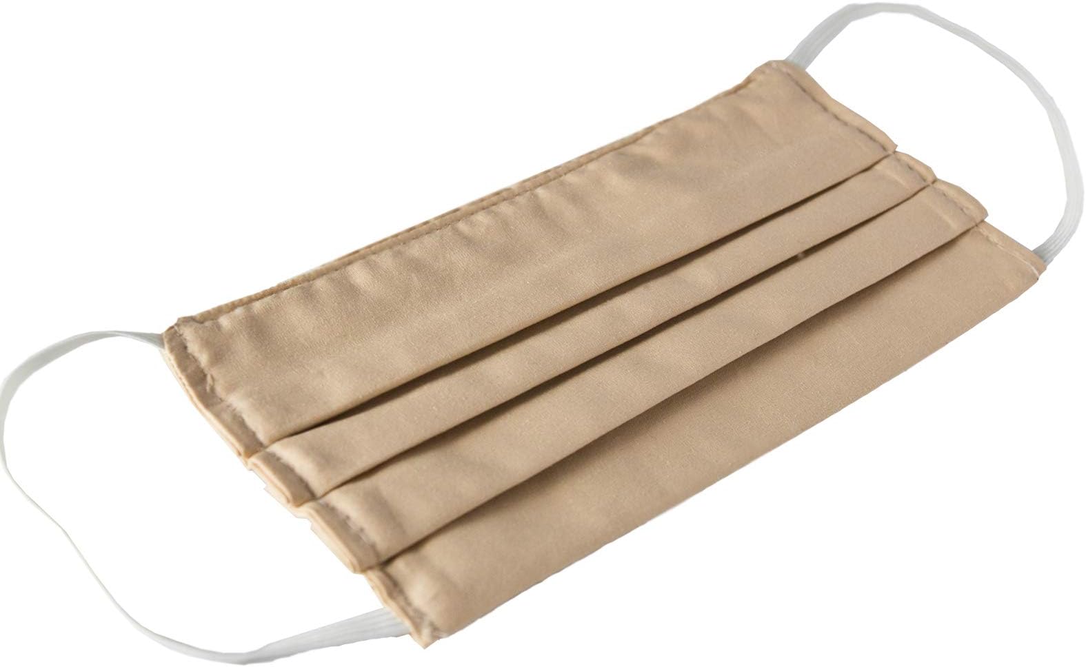 Washable Cotton and Reusable Face Covering (Earloop) - (Pack of 3) (Light Gold)