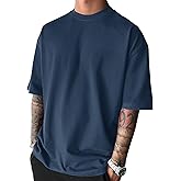 Men's Fashion Oversized Tshirts Workout Short Sleeve T-Shirt Dry Fit Lightweight Crewneck Tee Tops