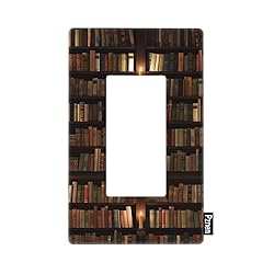 Pznen Bookshelf Single Rocker Light Switch Cover